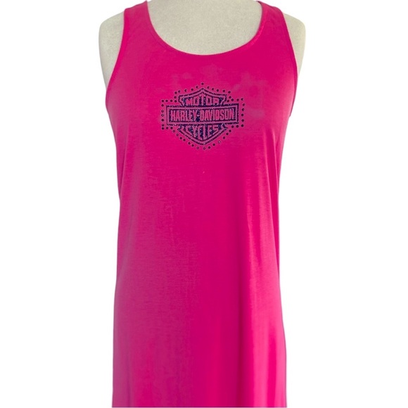 NWT HARLEY DAVIDSON SLEEVELESS MAXI DRESS WITH RHINESTONE DETAILING - Picture 3 of 11